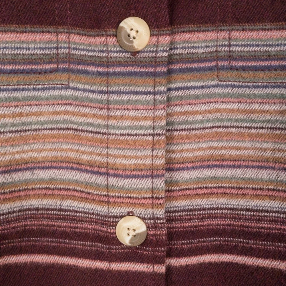 COLUMBIA Women's Calico Basin Shirt‎ Jacket Size Medium Stripe Regular Fit - Picture 10 of 16